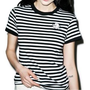 Lazy Oaf x Casper Striped Tee size S - has flaws